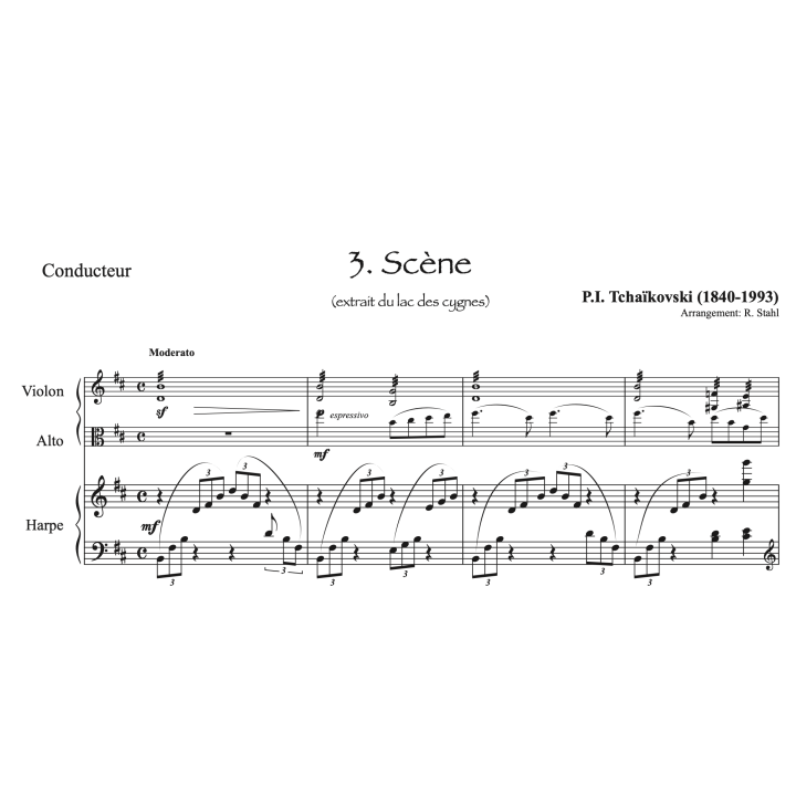 Tchaïkovski - Le lac des cygnes - Suite pour violon alto et harpe