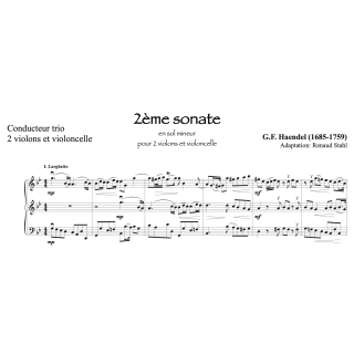 Haendel - Sonate en trio en sol mineur - 2 violons et violoncelle