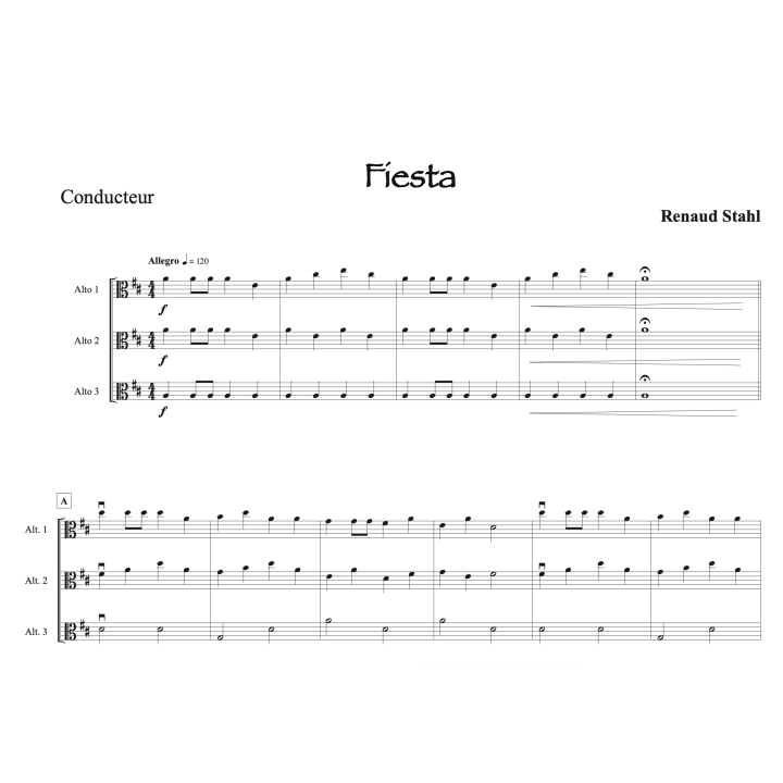 Fiesta - Pièce pour ensemble d'alto