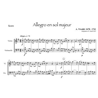 Vivaldi - Allegro pour violon et violoncelle
