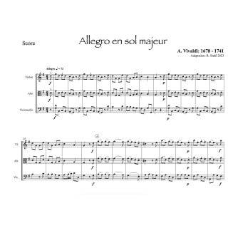 Vivaldi - Allegro pour trio à cordes