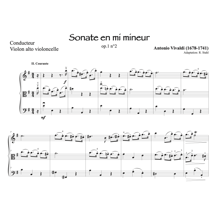 Vivaldi - Sonate op.1 n°2 - Trio à cordes