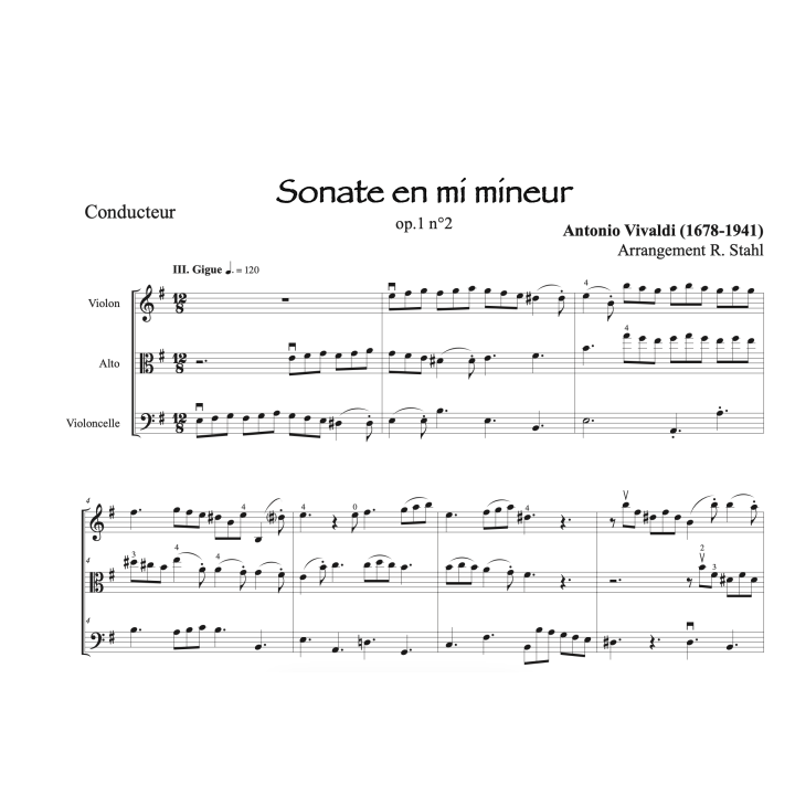 Vivaldi - Sonate op.1 n°2 - Trio à cordes