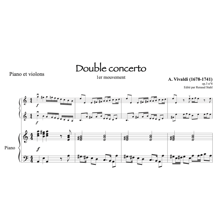 Vivaldi - Concerto op.3 n°8 pour 2 violons