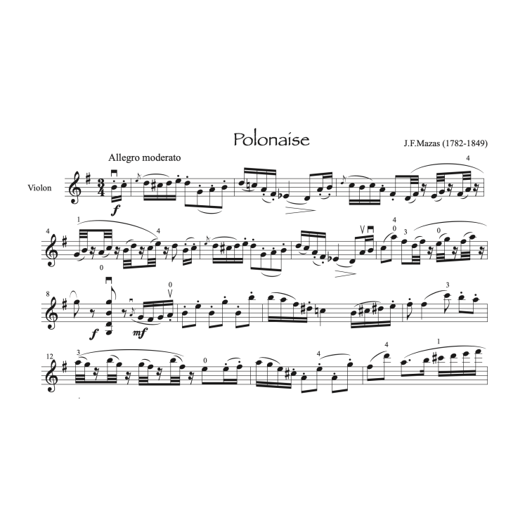 Mazas -Polonaise - Violon