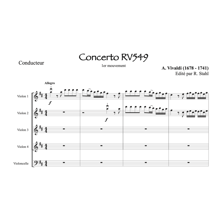 Vivaldi - Concerto pour 4 violons en ré majeur