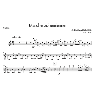 Rieding - Marche bohémienne - Violon et piano