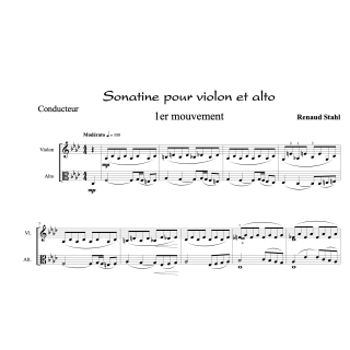 Stahl - Sonatine pour violon et alto