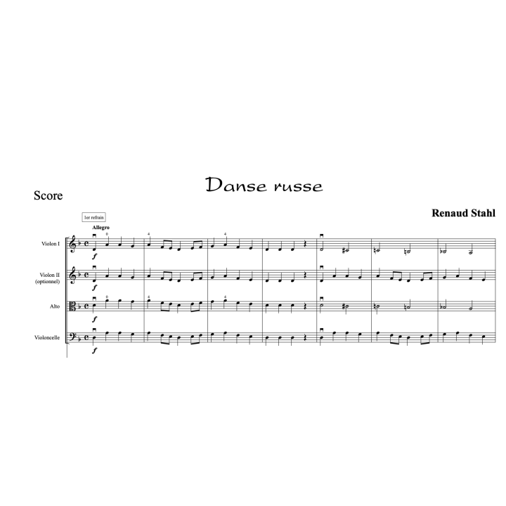 Stahl - Danse Russe pour orchestre