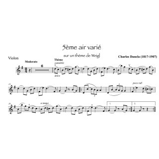 Dancla:  5ème air varié - Violon et piano