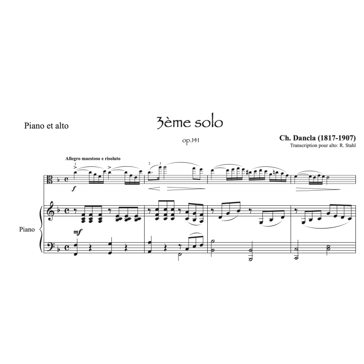 Dancla - 3ème solo op.141 - Alto