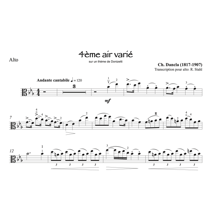 Dancla - 4ème air varié - Alto