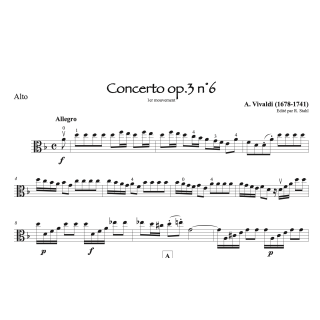 Vivaldi - Concerto op.3 n°6 - 1er mouvement - Alto