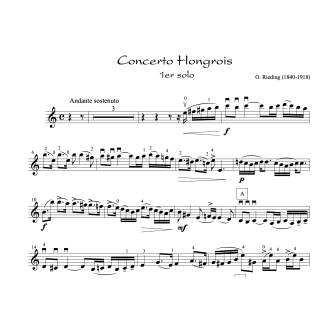 Rieding - Concerto hongrois - 1er solo - Violon et piano