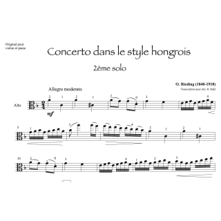 Rieding - Concerto hongrois - 2ème solo - Alto et piano