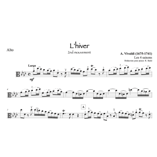 Vivaldi - L'hiver - Alto et piano
