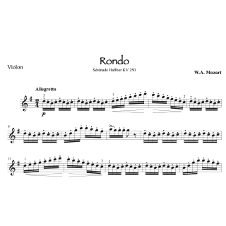 Mozart - Rondo - Violon et piano