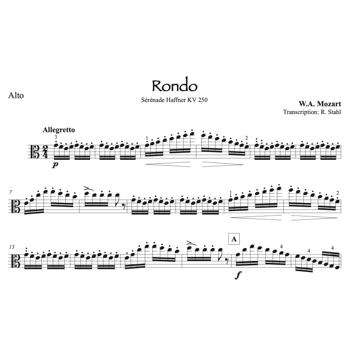 Mozart - Rondo - Alto et piano