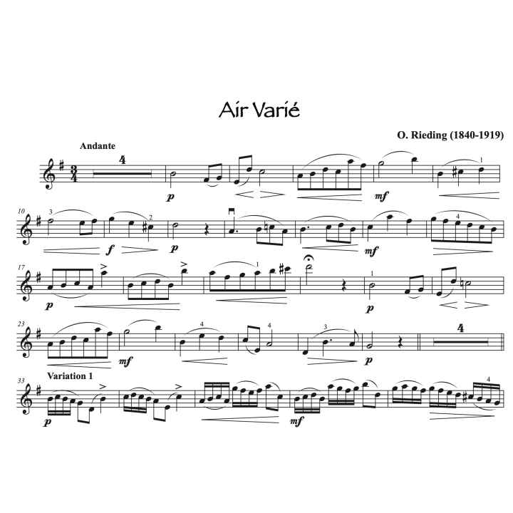Rieding - Air varié - violon