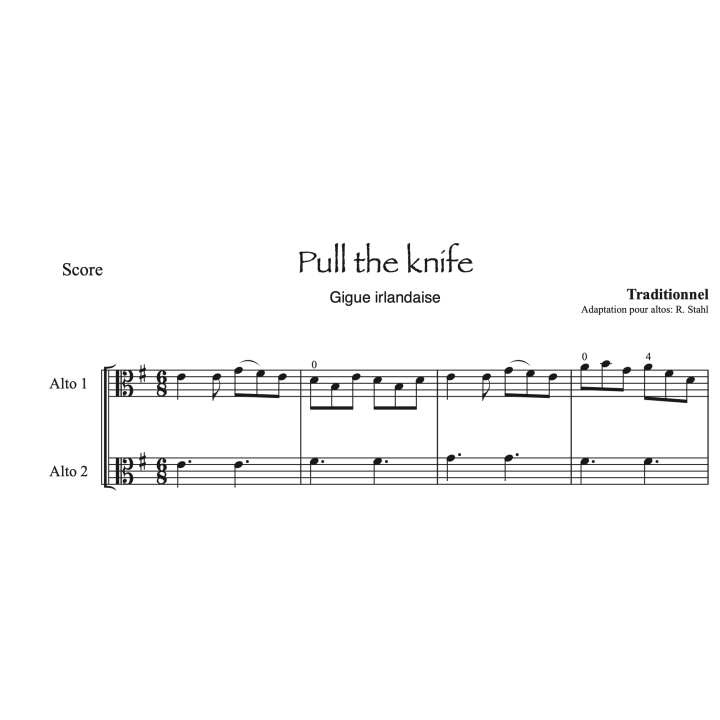 "Hornpipe" et 'Pull the knife" - 2 altos