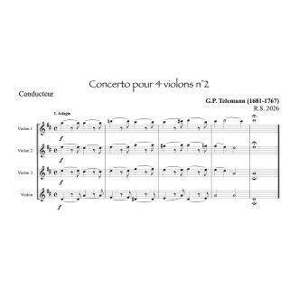 Telemann - Concerto pour 4 violons n°2