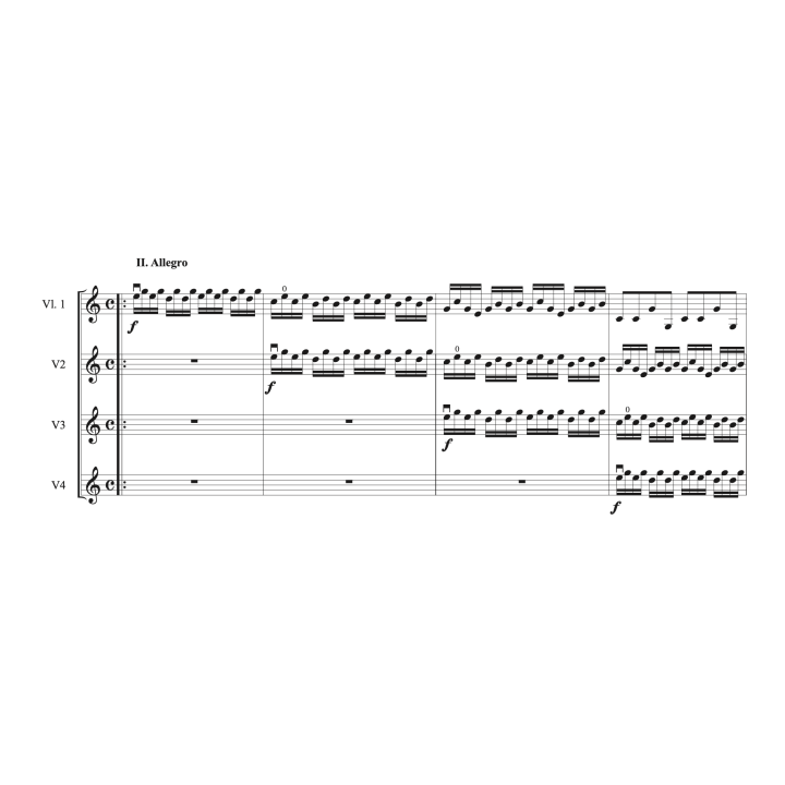 Telemann - Concerto pour 4 violons n°3