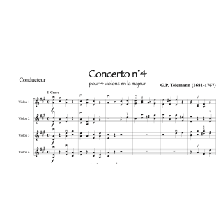Telemann - Concerto pour 4 violons n°4