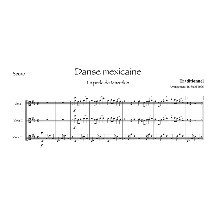 Danse mexicaine - 3 altos