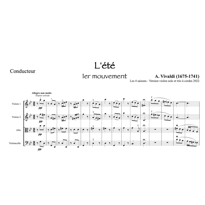 Vivaldi - L'été - Quatuor