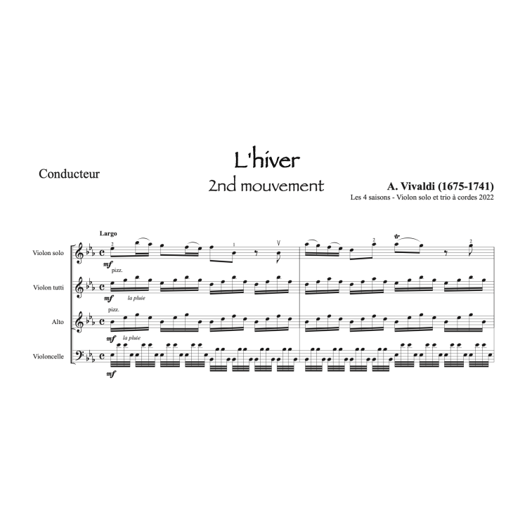 Vivaldi - L'hiver - Quatuor