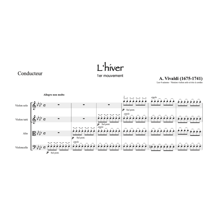 Vivaldi - L'hiver - Quatuor