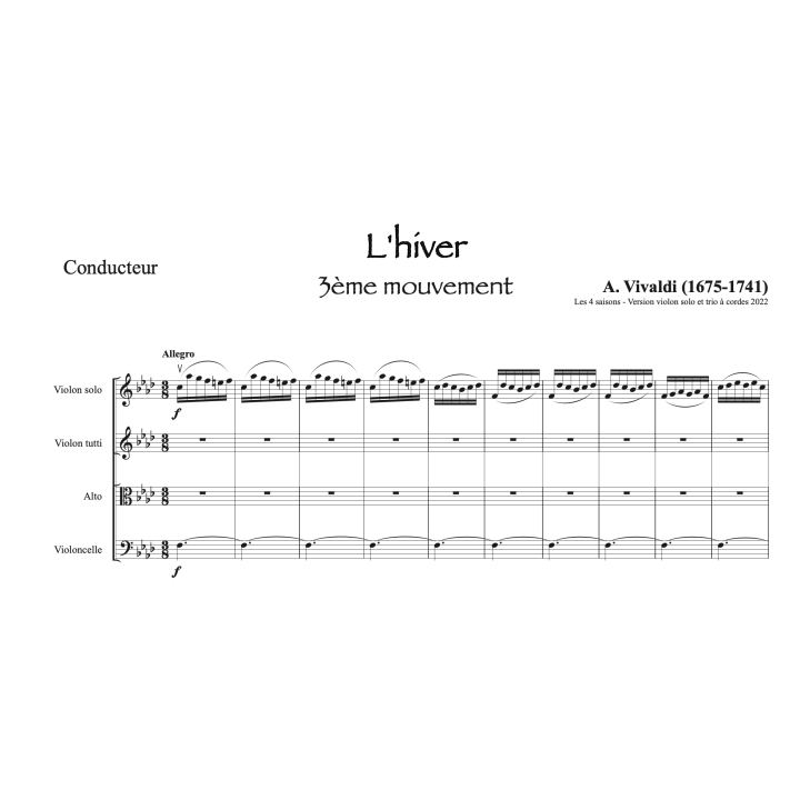 Vivaldi - L'hiver - Quatuor