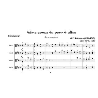 Telemann - Concerto n°4 pour 4 altos