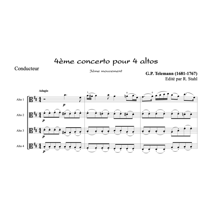 Telemann - Concerto n°4 pour 4 altos