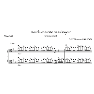 Telemann - Concerto pour 2 altos