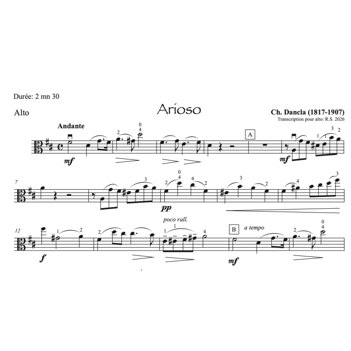 Dancla - Arioso - Alto