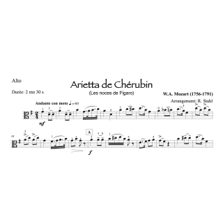 Mozart - Air de Chérubin - Alto et piano