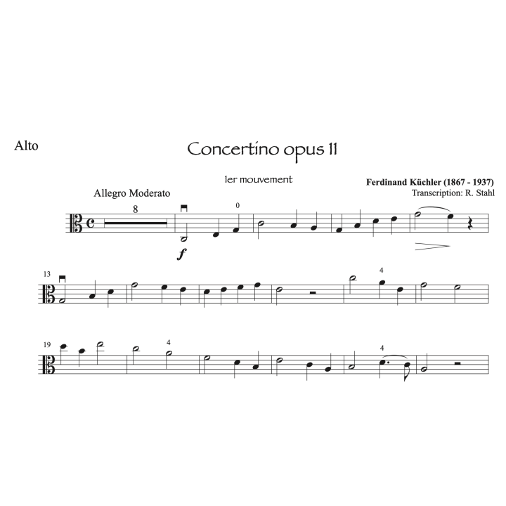 Küchler - Concertino op.11 - Alto et piano