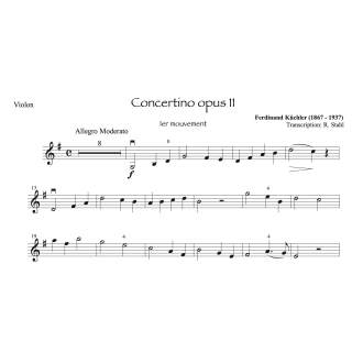 Küchler - Concertino op.11 - Violon et piano