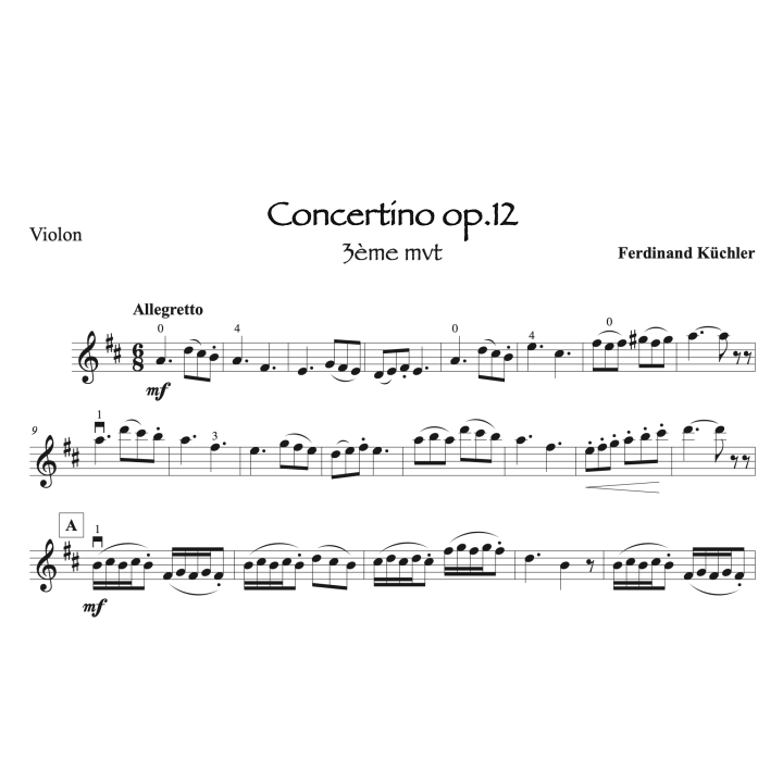 Küchler - Concertino op.12 - 3ème mouvement - Violon