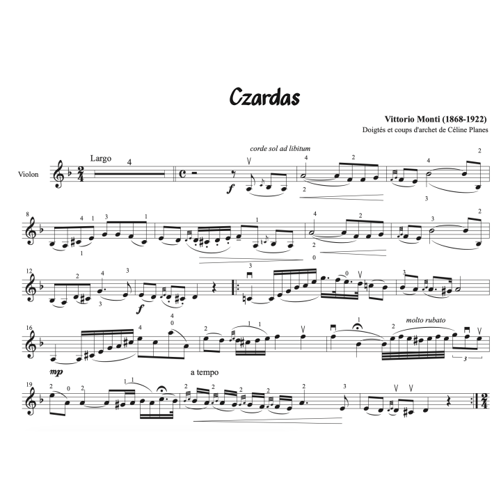 Monti - Czardas - Violon et piano