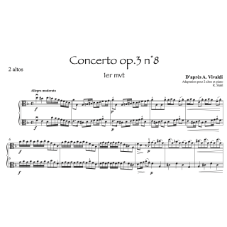 Vivaldi - Concerto op.3 n°8 - 1er mouvement - 2 altos
