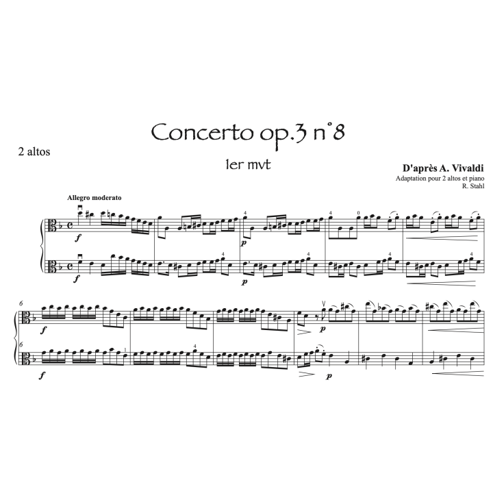 Vivaldi - Concerto op.3 n°8 - 1er mouvement - 2 altos