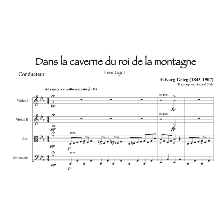 Grieg - Dans la caverne du roi de la montagne - Quatuor