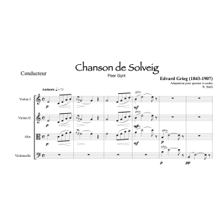Grieg - Chanson de Solveig - Quatuor à cordes