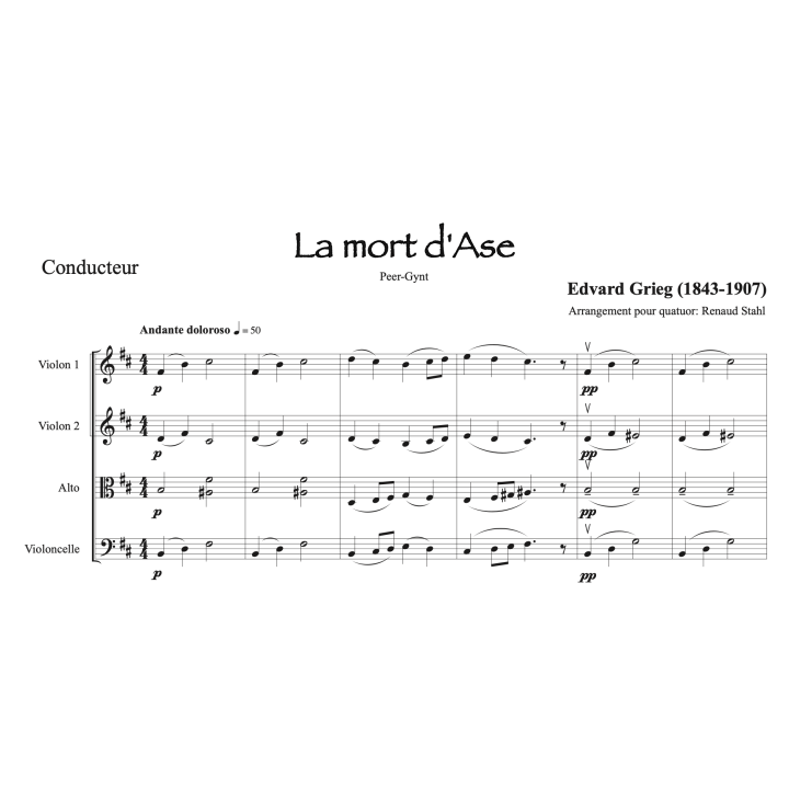Grieg - La mort d'Ase - Quatuor