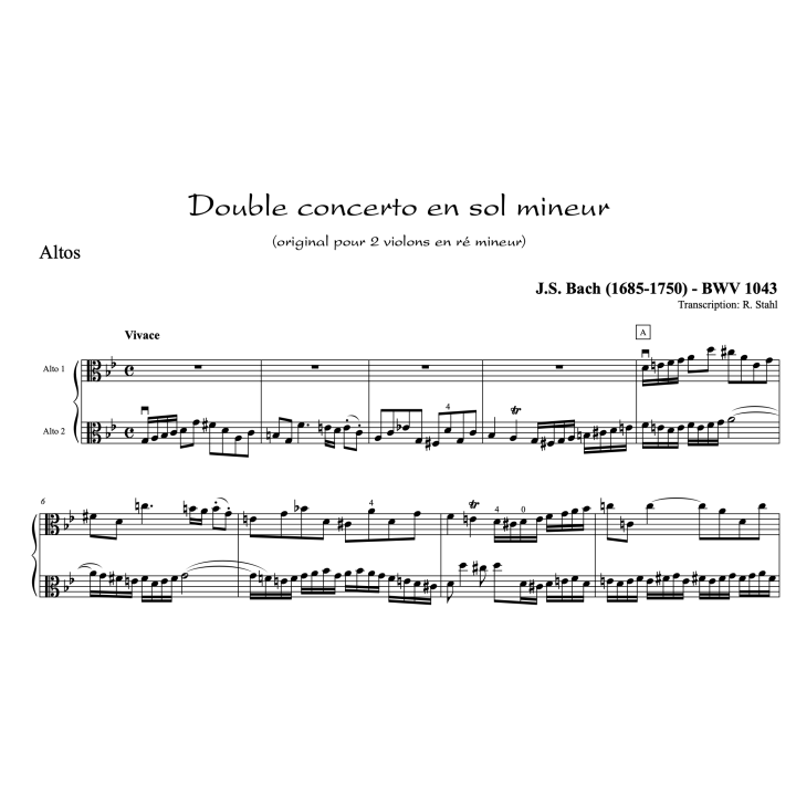 Bach - Concerto pour deux altos - 1er mouvement