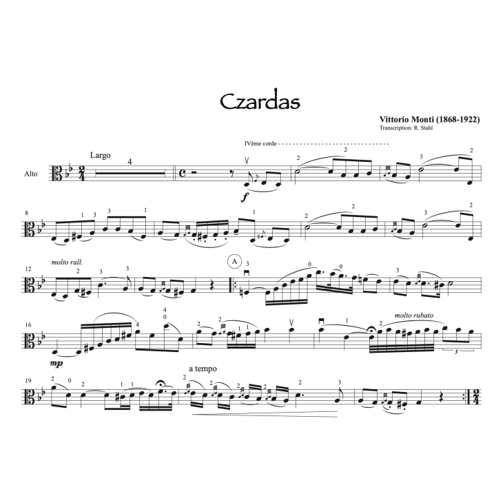 Monti - Czardas - alto et piano