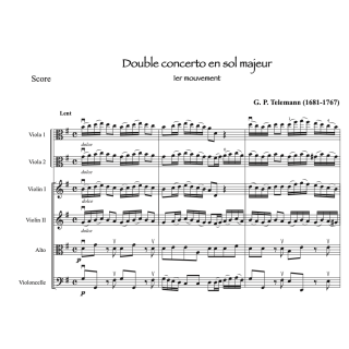 Telemann - Concerto pour 2 altos et orchestre