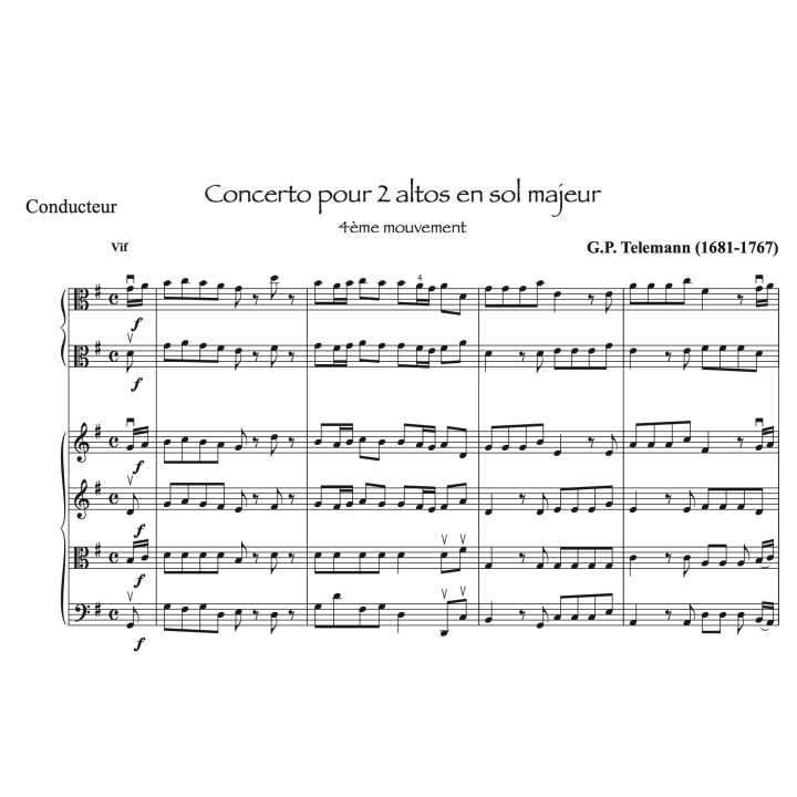 Telemann - Concerto pour 2 altos et orchestre